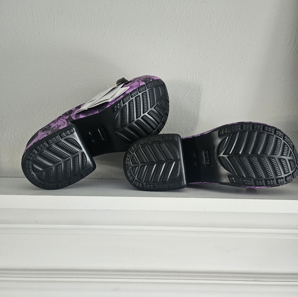 NWT CROCS Siren Hyper Floral Clog- Black/Purple - Picture 9 of 10
